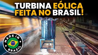 TURBINA EÓLICA gera ENERGIA a partir dos MOVIMENTOS dos TRENS [upl. by Ratcliff309]