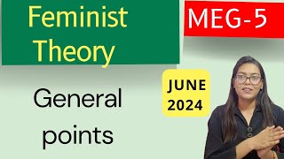 Meg5 Feminist Theory Quick Revision successmaker  important points to write [upl. by Iht]