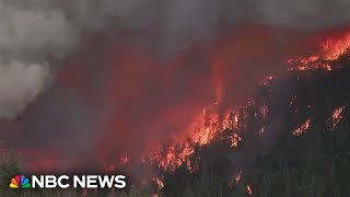 Nation’s largest active wildfire ravages California [upl. by Novyert]