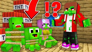 ZOMBIE JJ has KIDNAPPED Mikeys FAMILY Maizen Family Sad Story in Minecraft  Maizen [upl. by Laius]