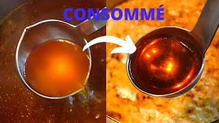 Consommé How to clarify chicken stock [upl. by Nerrag]