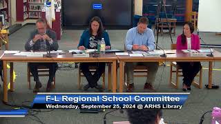 FreetownLakeville Regional School Committee 92524 [upl. by Eiznikam]