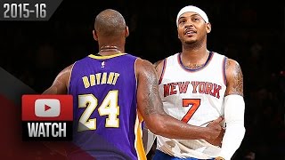 Carmelo Anthony vs Kobe Bryant Duel Highlights 20151108 Knicks vs Lakers  EPIC [upl. by Nahij66]