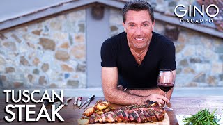 How To Cook A Tuscan Fiorentina Steak  Gino DAcampo [upl. by Damarra]