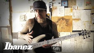 Fieldy from Korn on the Ibanez K5LTDWH bass [upl. by Aronael436]