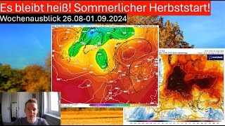 Nächster HITZEANLAUF Bis zu 36°C am DONNERSTAG  Wochenausblick 260801092024 [upl. by Daegal]