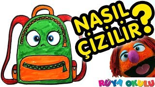 Sırt Çantası Nasıl Çizilir  Okul Çantası  🎒  Okula Dönüş  RÜYA OKULU [upl. by Acinomahs]