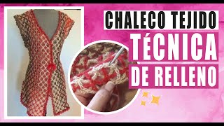 ♦️Técnica de Relleno a GANCHILLO  Chaleco tejido  comotejer 🫶 Yo Tejo con LAURA CEPEDA [upl. by Odraccir106]