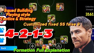 Customized 4213 Fixed SS false 9 Formation🤩🔥 Squad Build UpTacticsPlaying Style✅ eFootball2024 [upl. by Ibrahim]