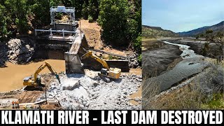 California Dam Removal Hits The Final Milestone  Last Klamath River Dam Destroyed [upl. by Burck371]