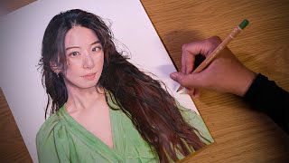 手繪 田馥甄 Hebe｜【Drawing】SHE Hebe｜色鉛筆畫 colored pencils [upl. by Ajiram]