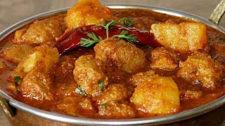 Aloo Soya Chunks Curry Recipe  Restaurant Style Aloo Soya Chunks Curry  Kanaks Kitchen [upl. by Ajnin301]