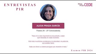 Entrevista PIR CeDe  Alicia Prada García puesto 24 examen PIR 2024 [upl. by Rakso743]