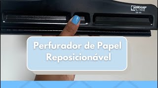 Perfurador de papel reposicionável [upl. by Reggis]