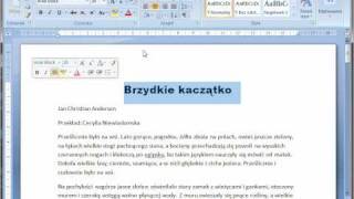 Microsoft Word  formatowanie tekstuwmv [upl. by Yllib]