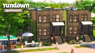 RUNDOWN APARTMENTS IN NEWCREST ️🔑 The Sims 4 Save File Speed Build  No CC [upl. by Arebma]