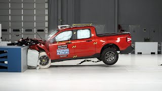 2023 Ford Maverick updated moderate overlap IIHS crash test [upl. by Ykciv]