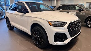 2024 Audi SQ5 SUV in Arkona White with Magna Red interior Gloss Black Competition Package [upl. by Nairoc]