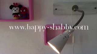 Genial Genialer Ikea Kvart Hack  Tischlampe zur Wandlampe  Leselampe  DIY  Shabby Chic Look [upl. by Yerd]