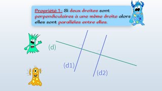 Droites parallèles et perpendiculaires  Cours sixième [upl. by Burrow]