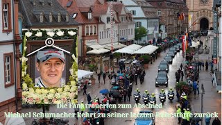 Die Fans traierten zum Abschied Michael Schumacher kehrt zu seiner letzten Ruhestätte zurück [upl. by Enymsaj636]