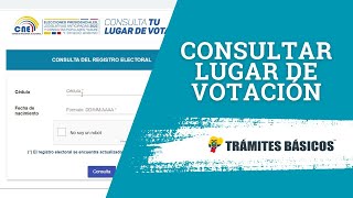 Consulta tu lugar de votación y si eres miembro de mesa CNE [upl. by Osi]