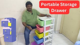 Portable Plastic Storage Drawer or Shelf Unboxing and arranging [upl. by Reizarf674]