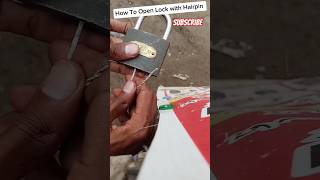 how to open lock with Hair pin [upl. by Rieth]