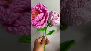 Peonias forma 1 Crochet 🧶♥️ crochet peonias hechoamano [upl. by Edals]