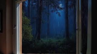 Thunderstorm amp Rain on Window Sleep and Relax to Forest Rain Sounds for 12 Hours [upl. by Aynotan774]