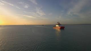 RRS Sir David Attenborough enters Portsmouth Harbour [upl. by Drusilla]