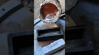 Melting Scrap Aluminum and Pouring into an Ingot aluminium melting hot [upl. by Sadella]