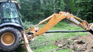 Case 580 Super N Trenching [upl. by Dorey]