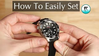 How To Easily Set An OMEGA SEAMASTER 300m From Dead  Calibre 8800 Ripires Reviews [upl. by Cavan]