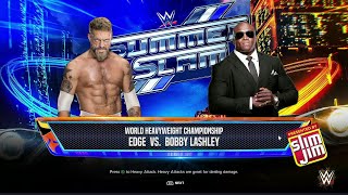 WWE 2K24 FULL MATCH — Edge vs Bobby Lashley — World Title Match [upl. by Eniger]