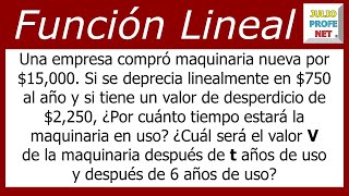 FUNCIONES LINEALES  Problema 2 [upl. by Leohcin]