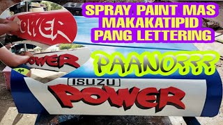 SIMPLE LETTERING USING THE SPRAY PAINT NEGOSYO TIP AND TUTORIALS [upl. by Nalyk460]