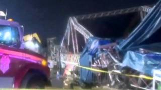 Stage collapse kills four [upl. by Razatlab]