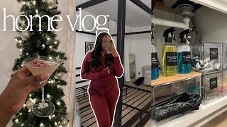 VLOGMAS 01  postholiday deep cleaning under sink organization campaign fail  cocktail recipe🎄 [upl. by Ahsatniuq]