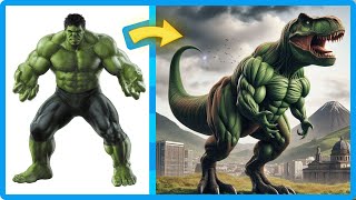 AVENGERS but TREX HERO 💥 VENGERS 😍 ALL CHARACTERS MARVEL amp DC 2024 [upl. by Lindblad49]