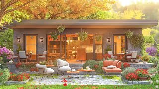 Jazz Cafe Music ☕ Jazz Piano in the Sunny Garden  Relaxing Jazz Music for Studying Work [upl. by Leynwad]