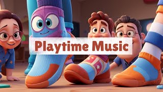 Playtime Childrens Music Song 😎Silly Socks Shuffle 🤓 Happy Kids [upl. by Atteras]