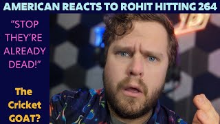 Rohit Sharma Scores 264 BY HIMSELF American Reacts [upl. by Terbecki]