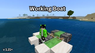 How to build a MOVING BOAT in MINECRAFT [upl. by Pearse]