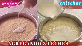 COMO MOJAR O ENLECHAR EL PASTEL DE TRES LECHES TIPS INCLUYE MEZCLA TRES LECHES [upl. by Kcod]