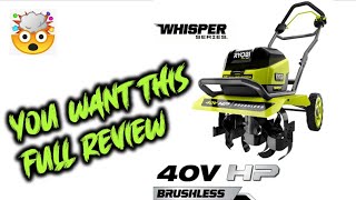 NEW Ryobi 40 volt HP 16quot tiller review you gotta see this [upl. by Ardeen]