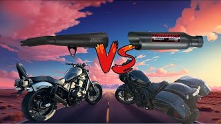 Honda Rebel 1100 Vance amp Hines VS Coffman’s Shorty Exhaust Sound Test [upl. by Droffilc942]