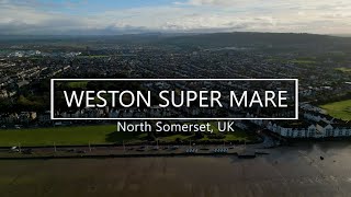 Weston Super Mare North Somerset England  DJI Mini 3 Pro 4K Drone Footage [upl. by Hayikaz]