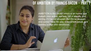 Of Ambition By Francis Bacon  Explanation  English Literature Lessons  Part 1 [upl. by Ienttirb]