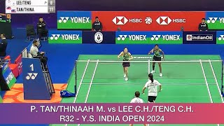 Pearly TanThinaah Muralitharan vs Lee Chia HsinTeng Chun Hsun  Badminton 2024 [upl. by Laeria]